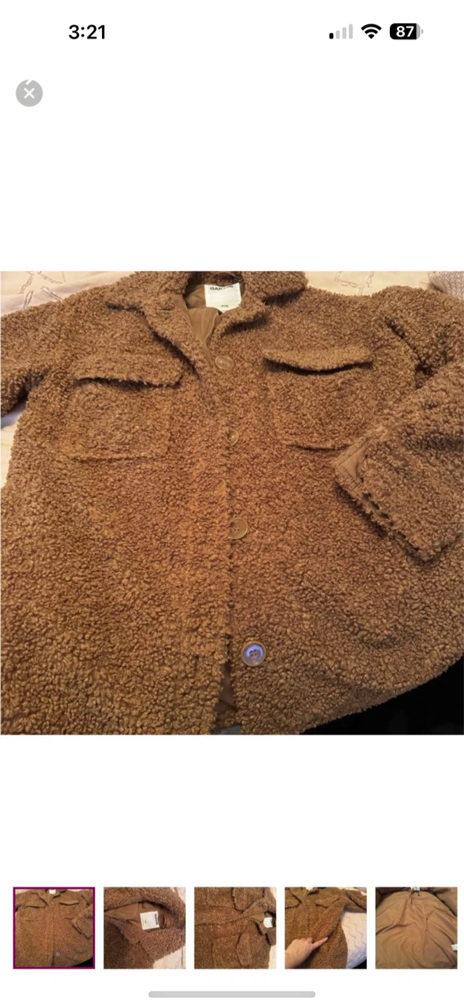 Garage Teddy Jacket Brown Size XXS - photo 4