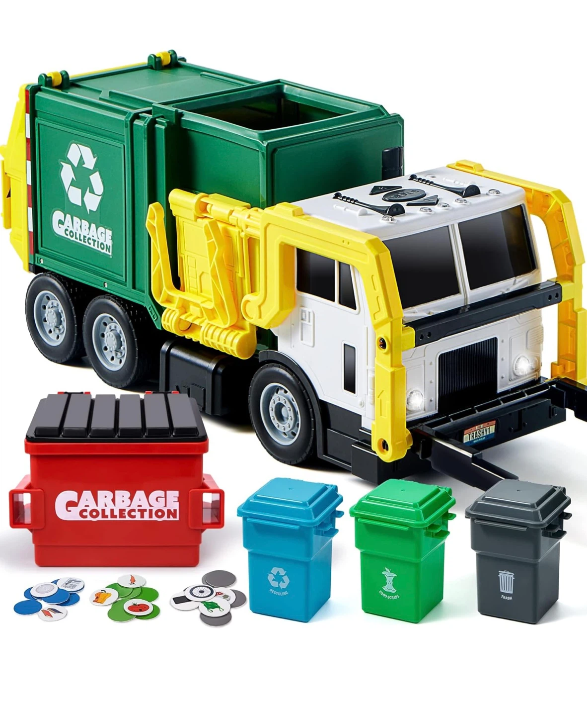 Garbage Collection Truck Toy with Lights & Sounds