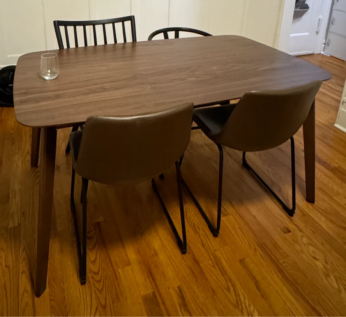 MID-CENTURY Style Brown Wooden Dining Table