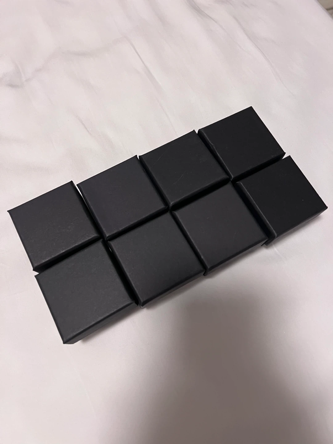 Black Ring or Earring Jewellery/Jewelry Box