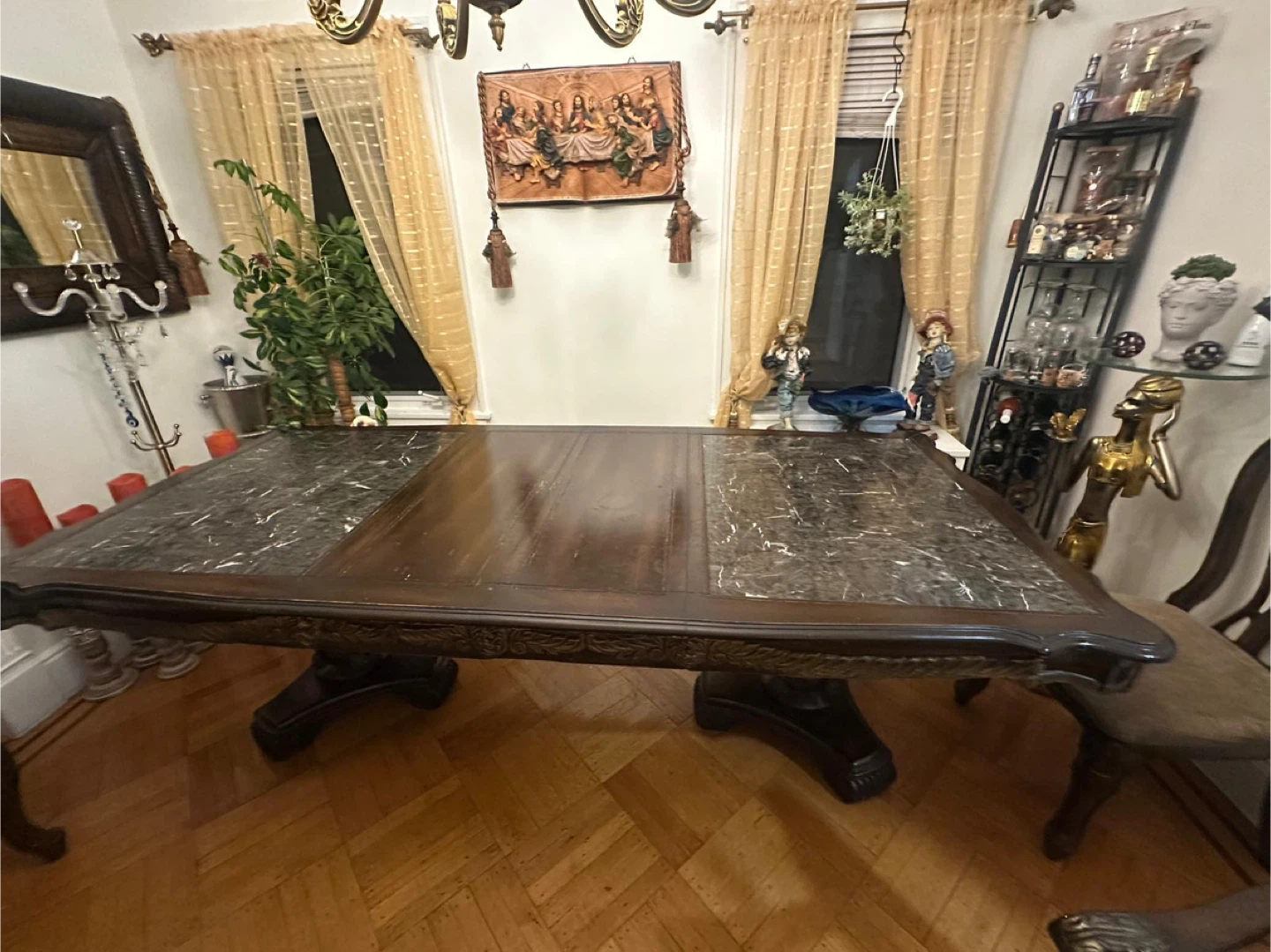 Dining Table with 8 Chairs wood - photo 4