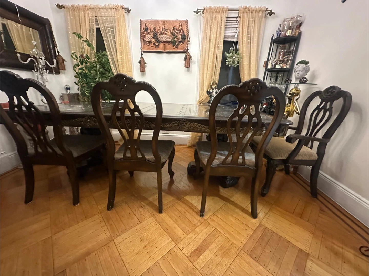 Dining Table with 8 Chairs wood