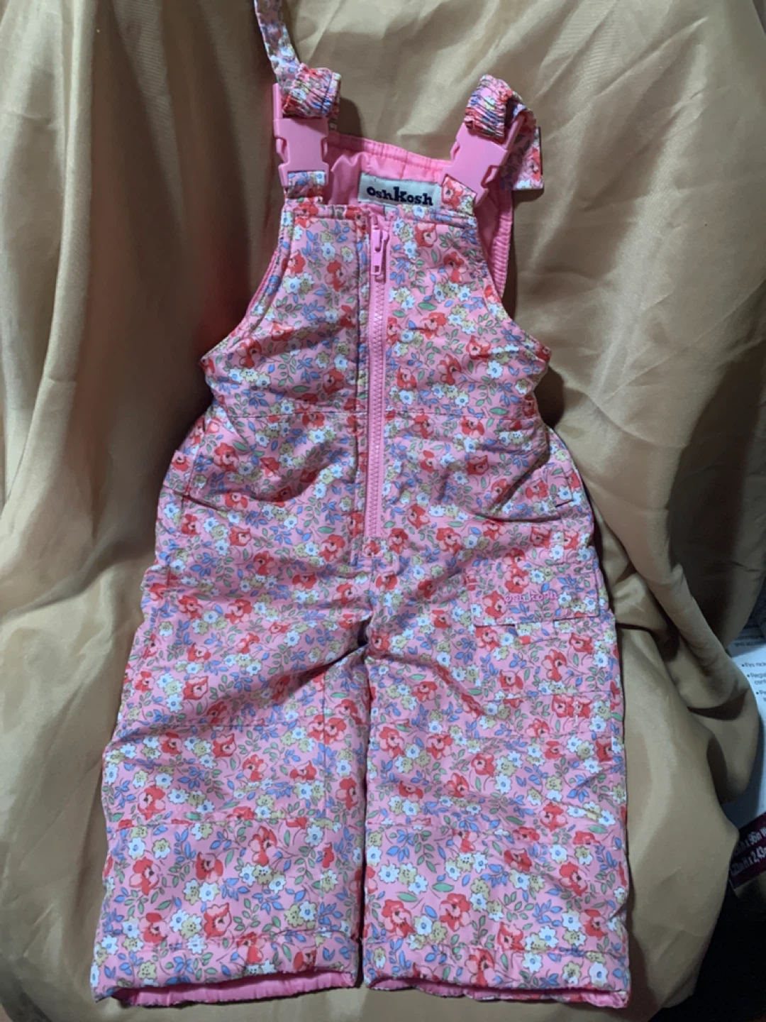 OshKosh Floral Overalls - Size 12M