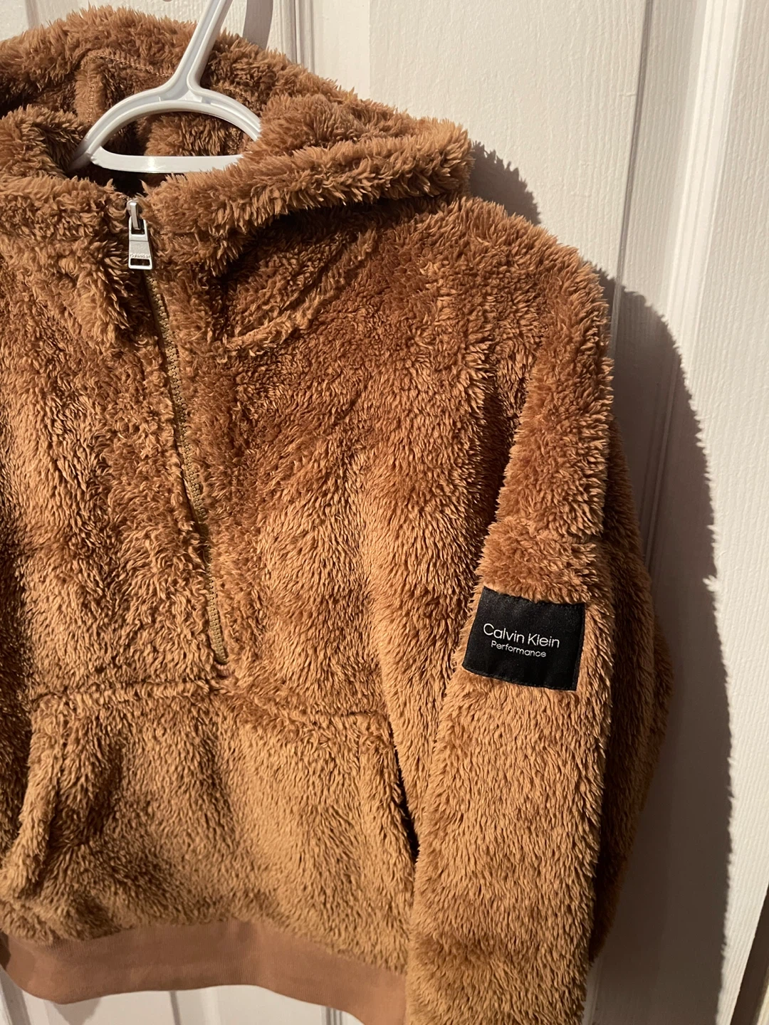 Calvin Klein Performance Brown Teddy Hoodie - Size M - photo 2