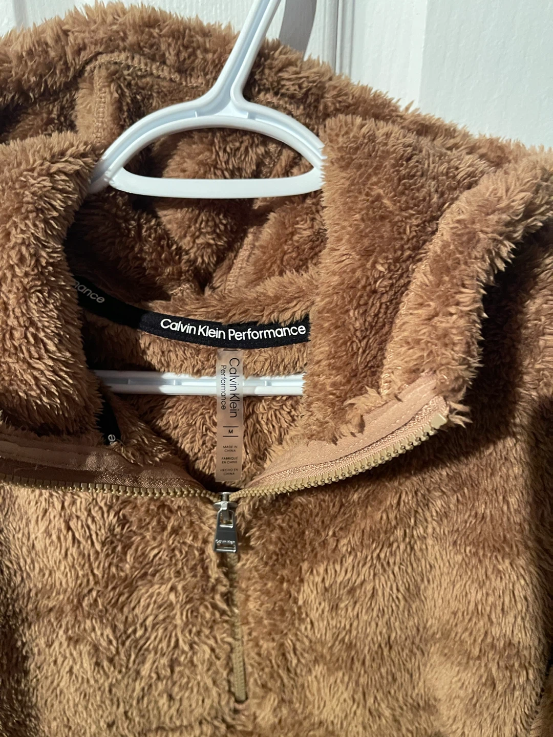 Calvin Klein Performance Brown Teddy Hoodie - Size M - photo 4