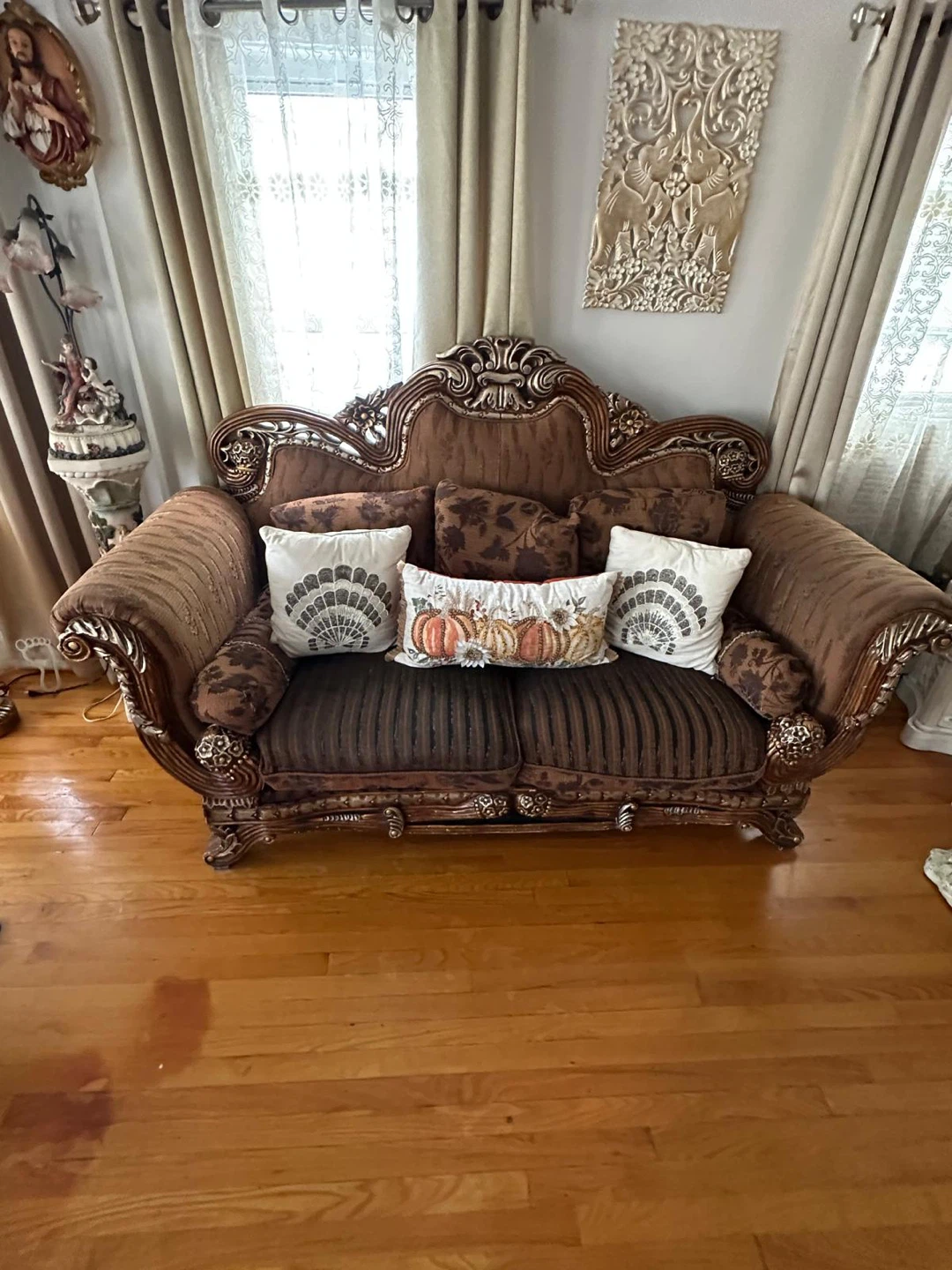 🛋️ Luxury living room set – Solid carved wood – Classic style