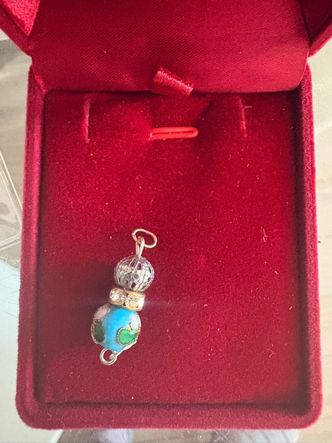 Pendant silver with diamond stone - photo 2