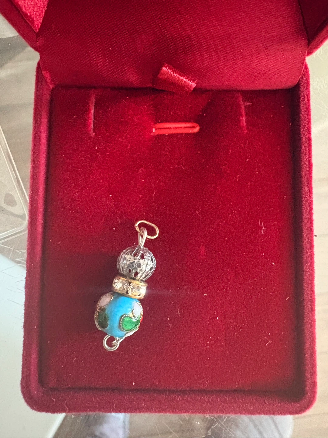 Pendant silver with diamond stone