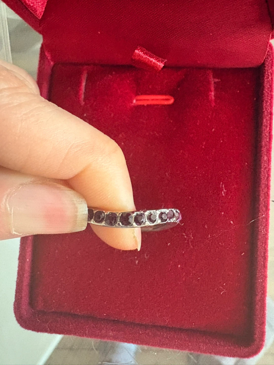 14k plated ring with Amethyst Stones - photo 2