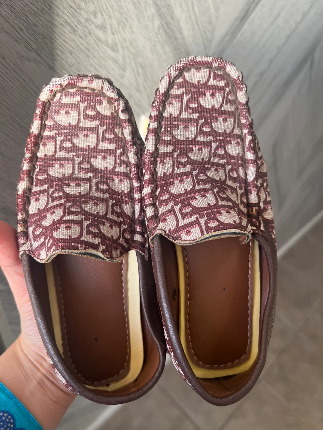 Dior Patterned Loafers - Size 10