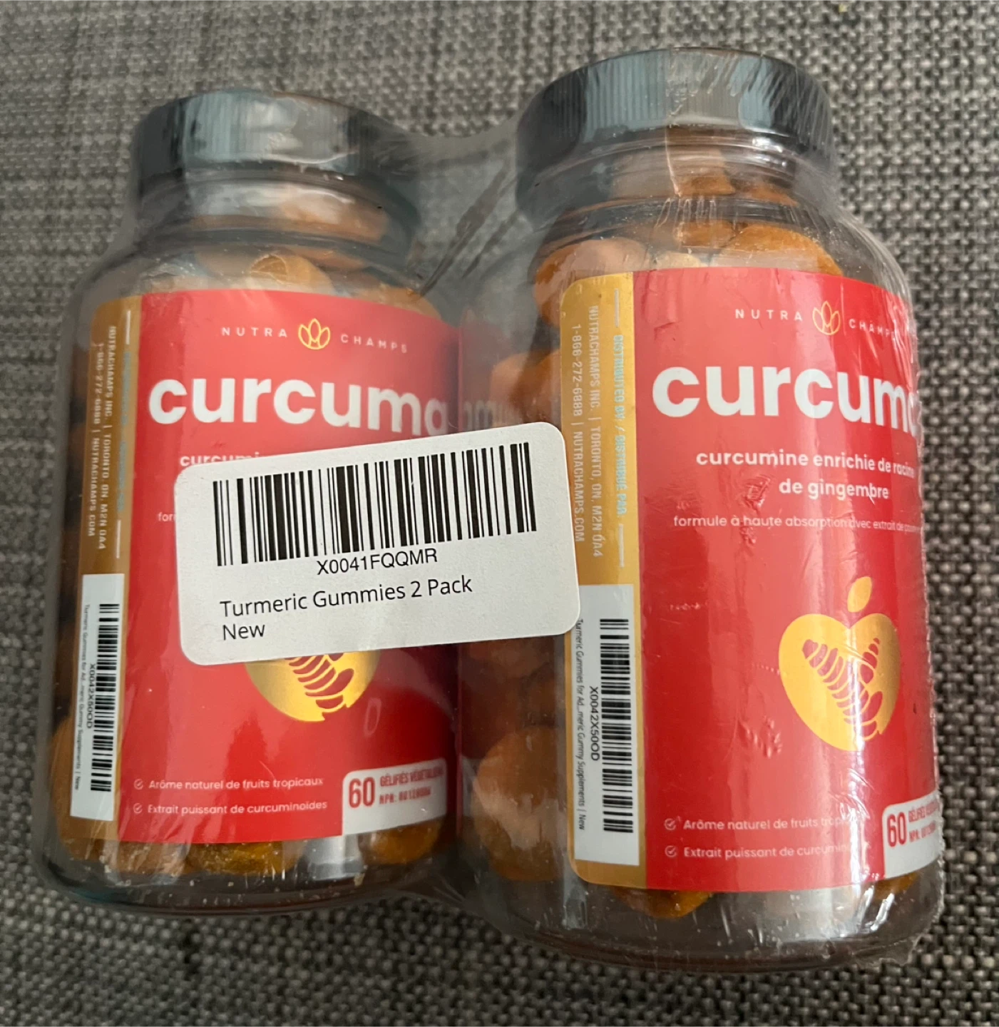 New NutraChamps Turmeric Gummies 2 Pack