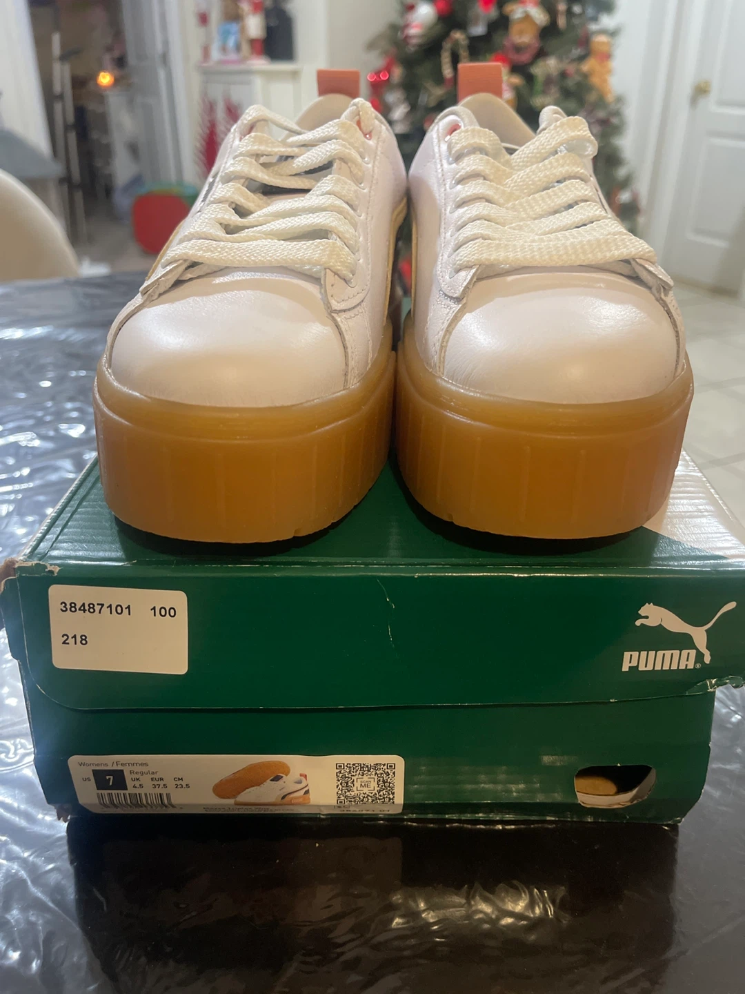 Puma Mayze Triplex Wns White Chocolate Brown - Size 7