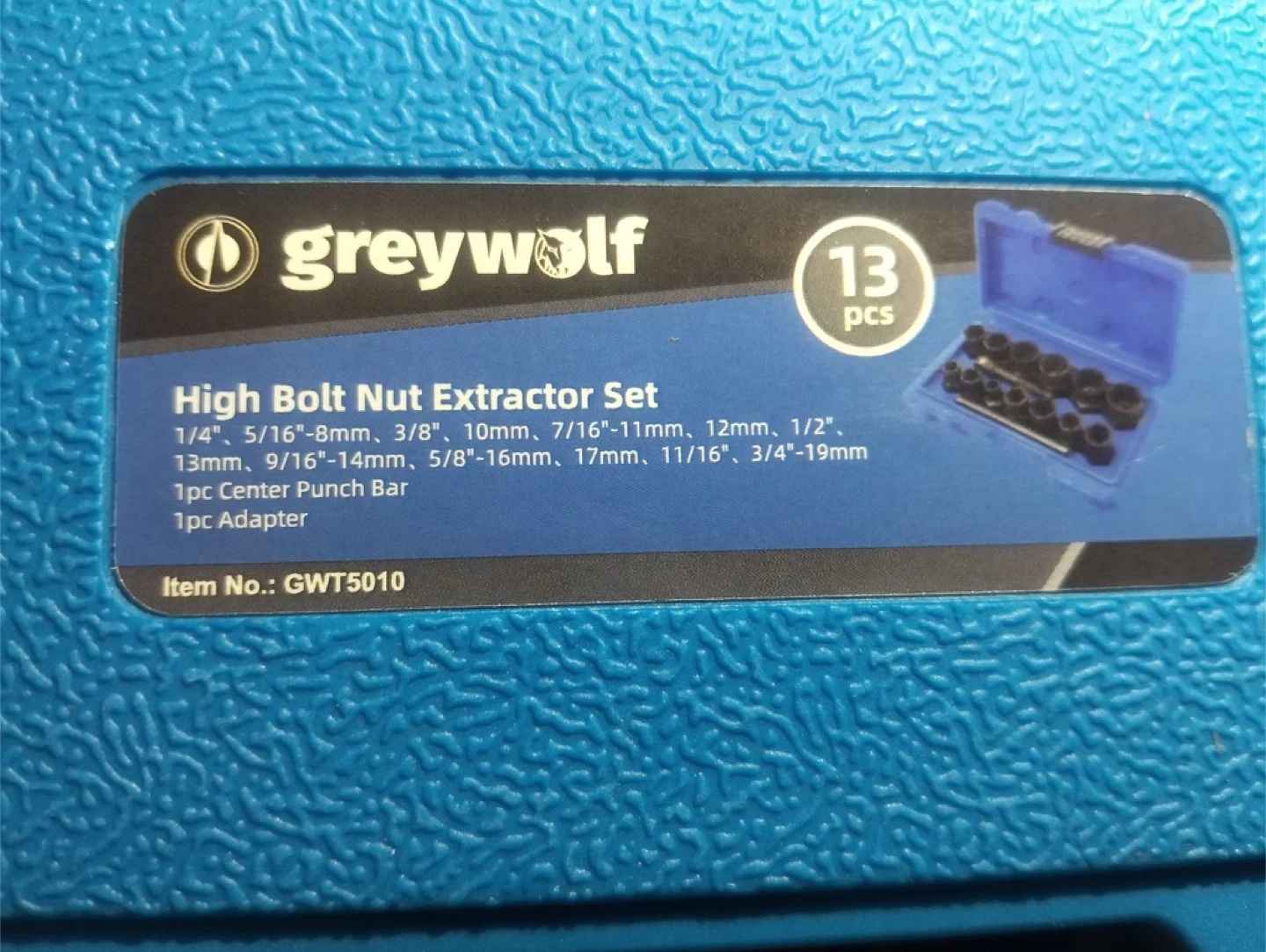 Greywolf High Bolt Nut Extractor Set - 13 Pieces - photo 2
