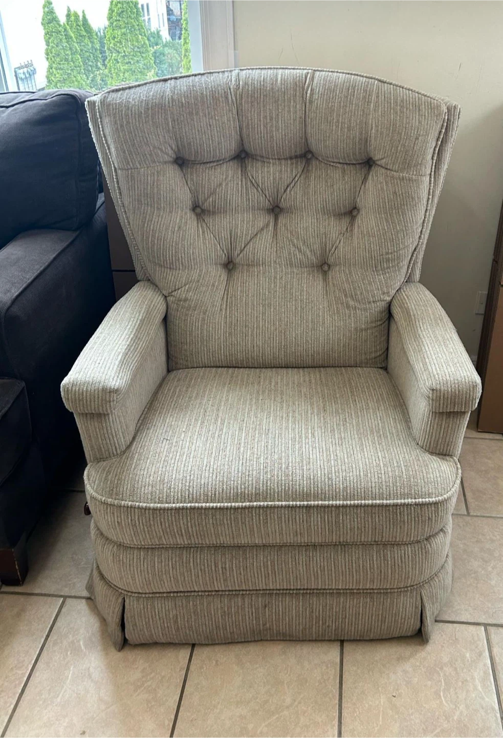Upholstered Wingback Chair - photo 3