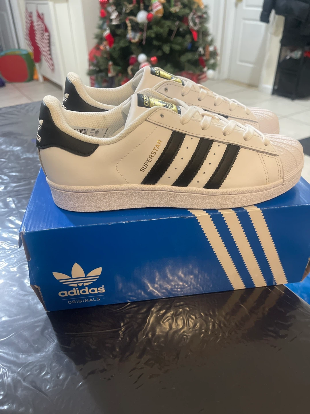 Adidas Superstar White/Black Shoes - Size 6.5 - photo 2