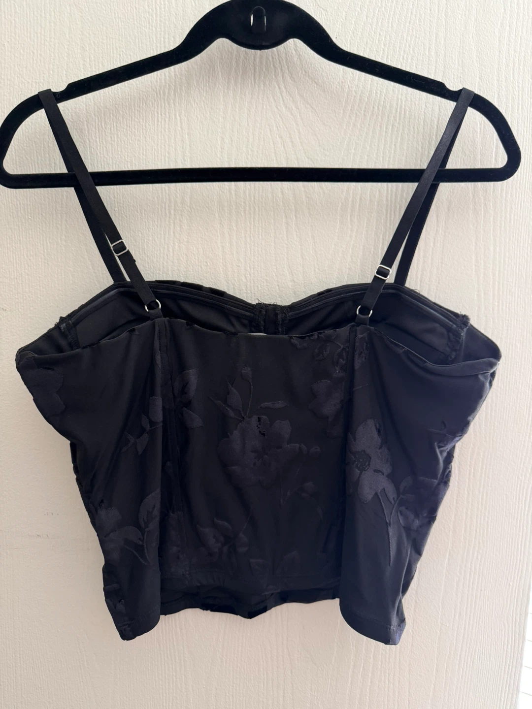 Madden Girl Black Floral Corset Top - Size XL - photo 2