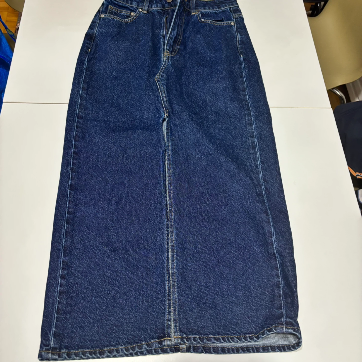 H&M Denim Maxi Skirt - Size 4