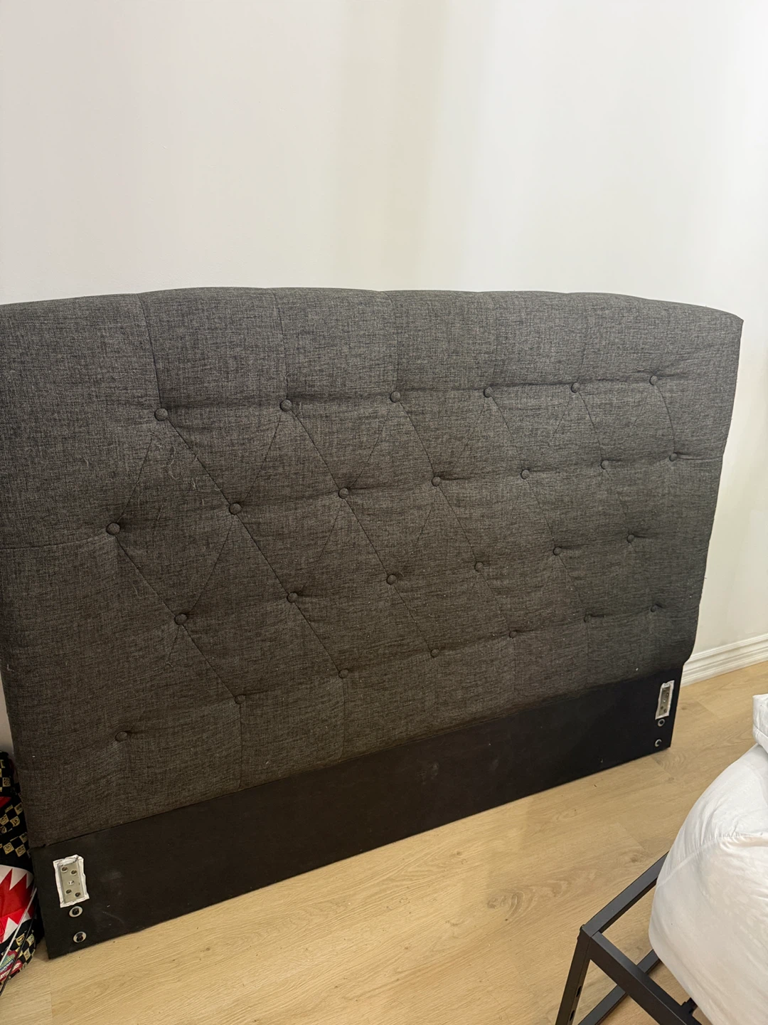 Queen Upholstered Headboard - Grey