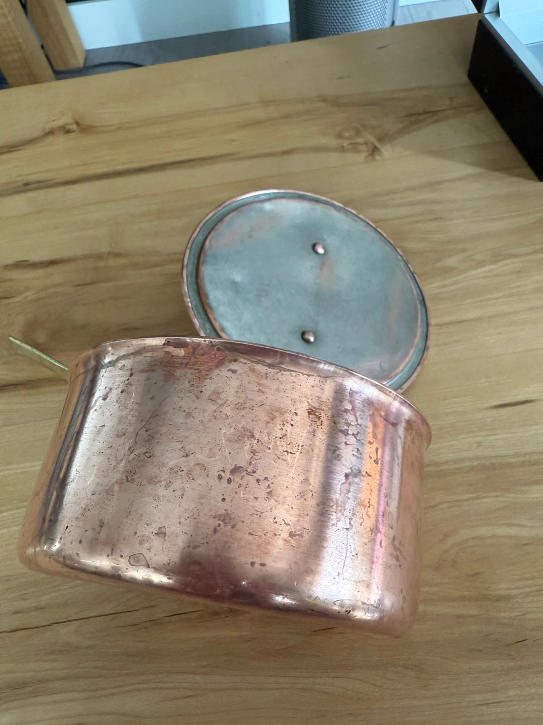 Vintage Copper Stock Pot with Lid - photo 5
