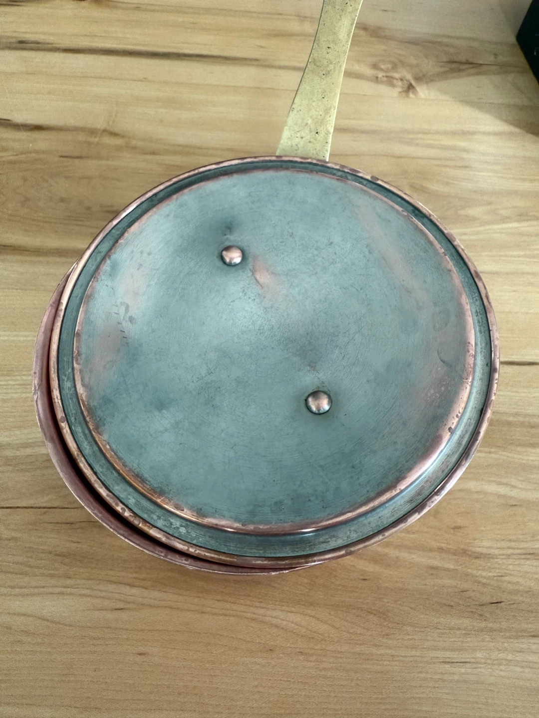 Vintage Copper Stock Pot with Lid - photo 3