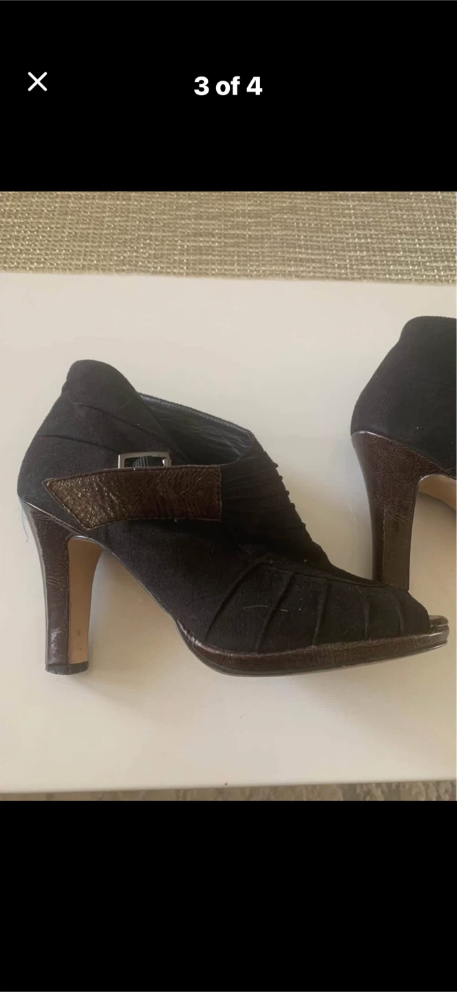 Cole Haan Black Suede Heels, Size 7