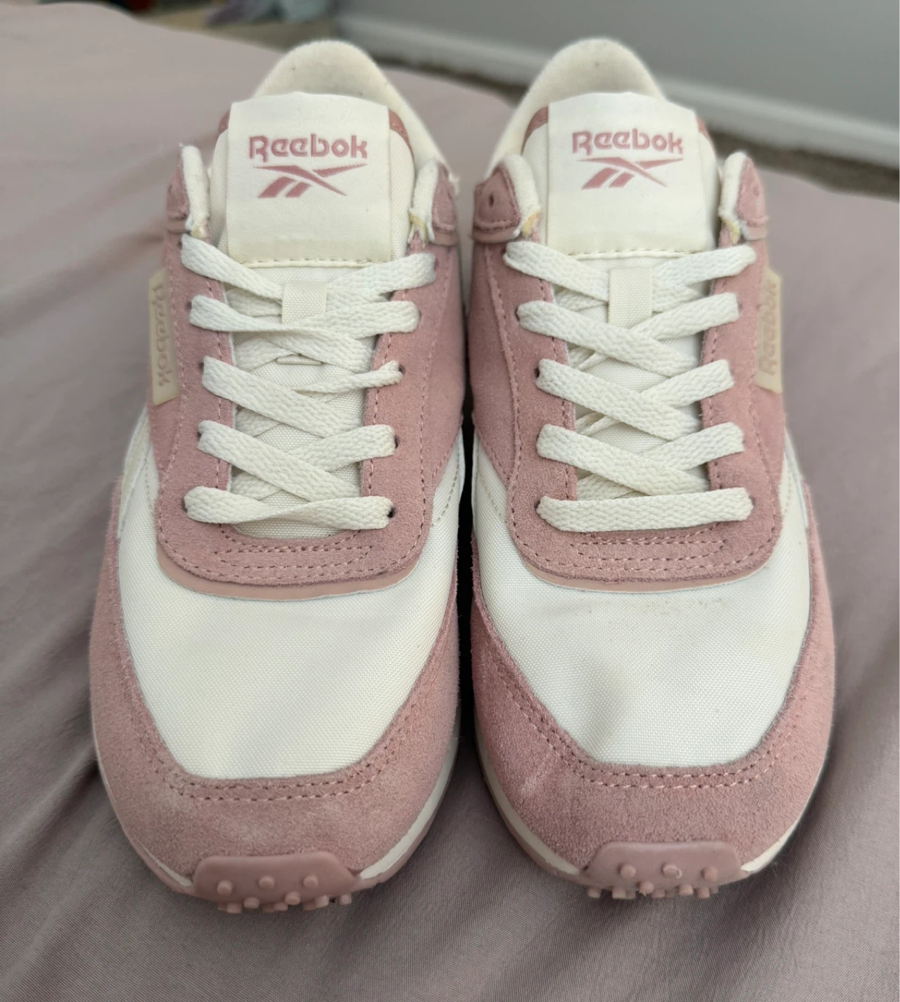Reebok Pink & White Sneakers - Size 7
