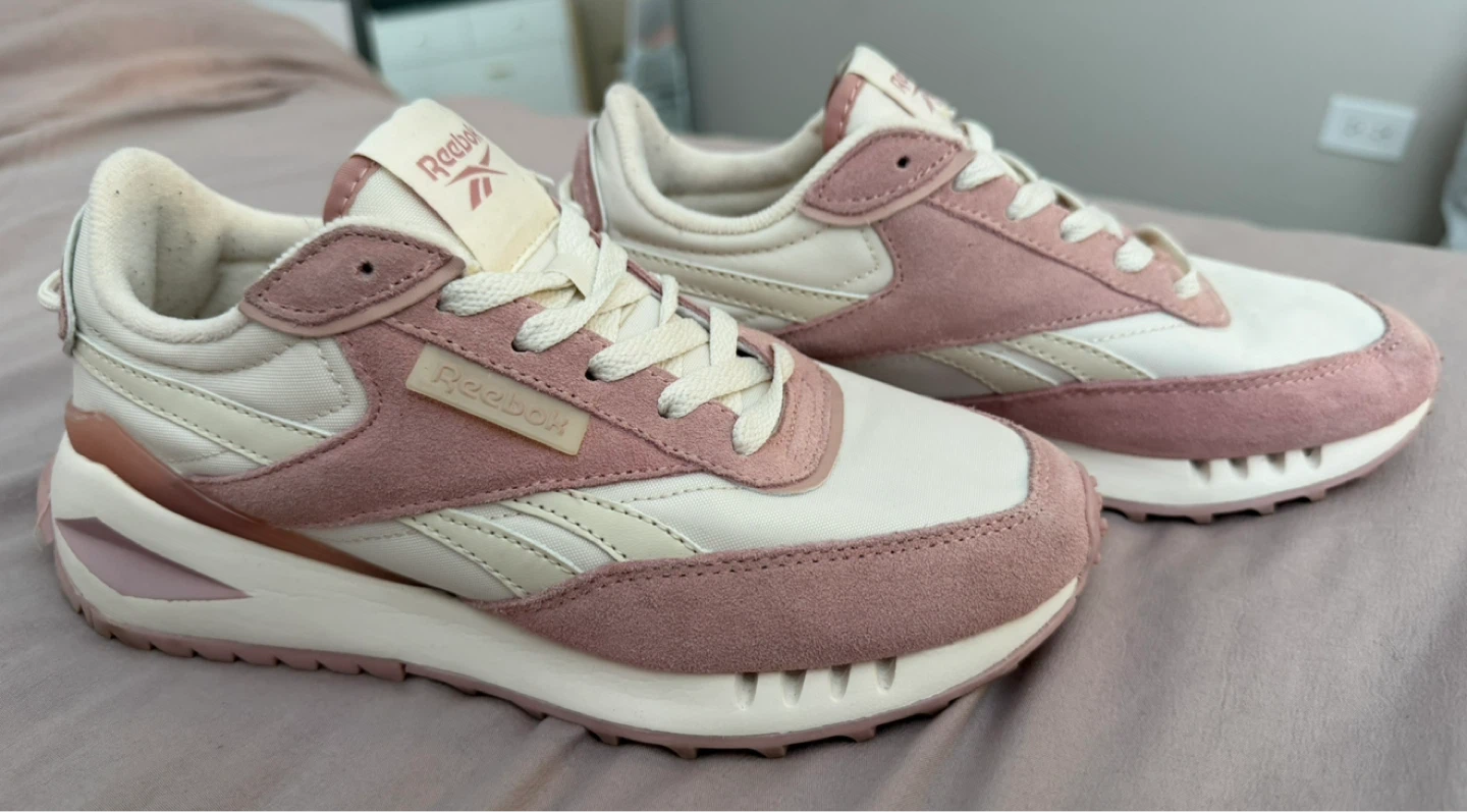 Reebok Pink & White Sneakers - Size 7 - photo 2