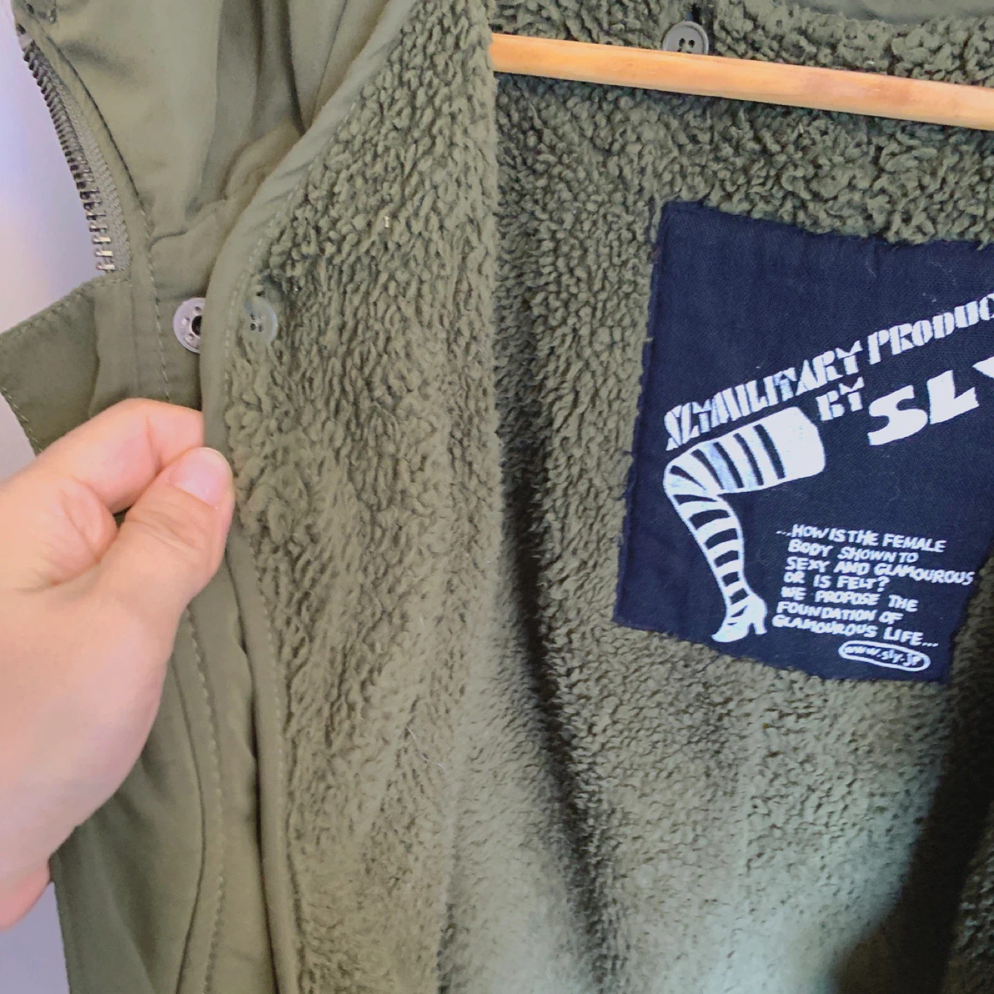 SLY Olive Green Slim Fit Padded Jacket w/ Removable Lining S - photo 3