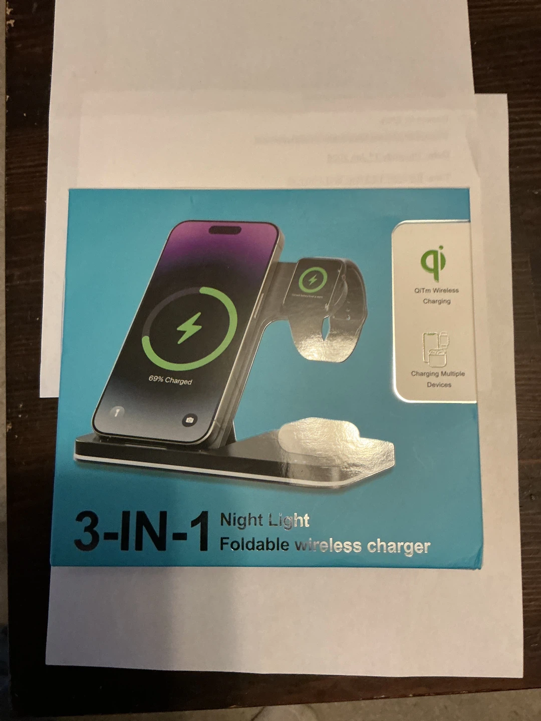 3-in-1 Night Light Foldable Wireless Charger