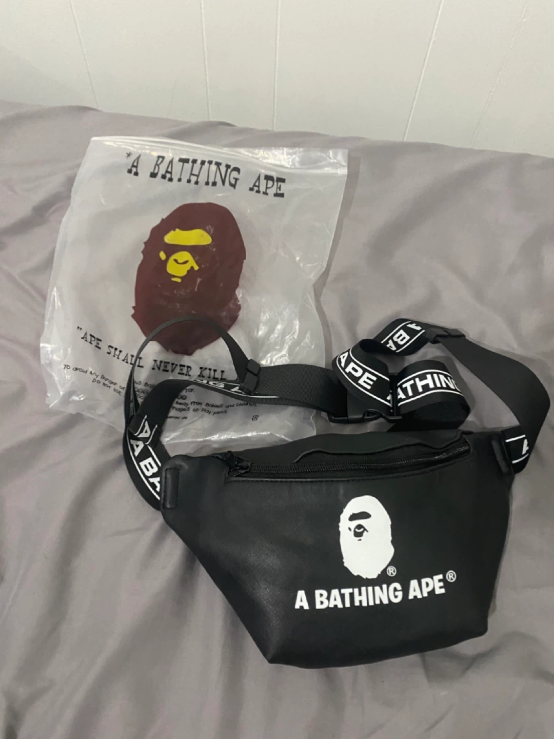 A Bathing Ape (BAPE) Black Waist Bag