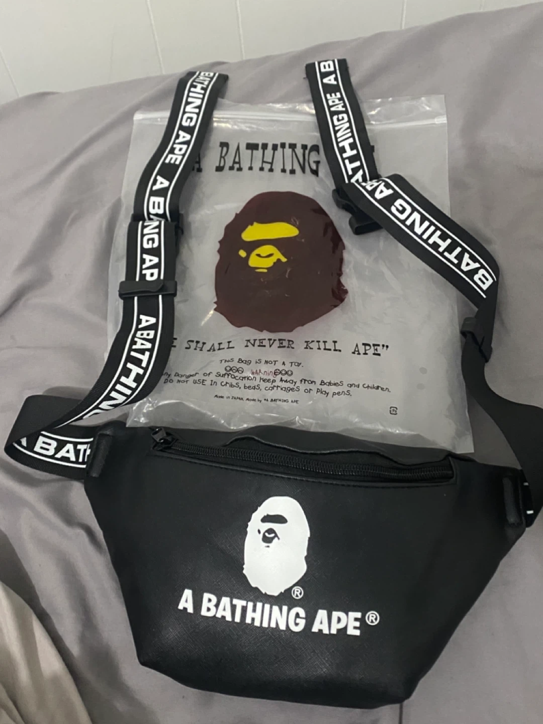 A Bathing Ape (BAPE) Black Waist Bag - photo 2