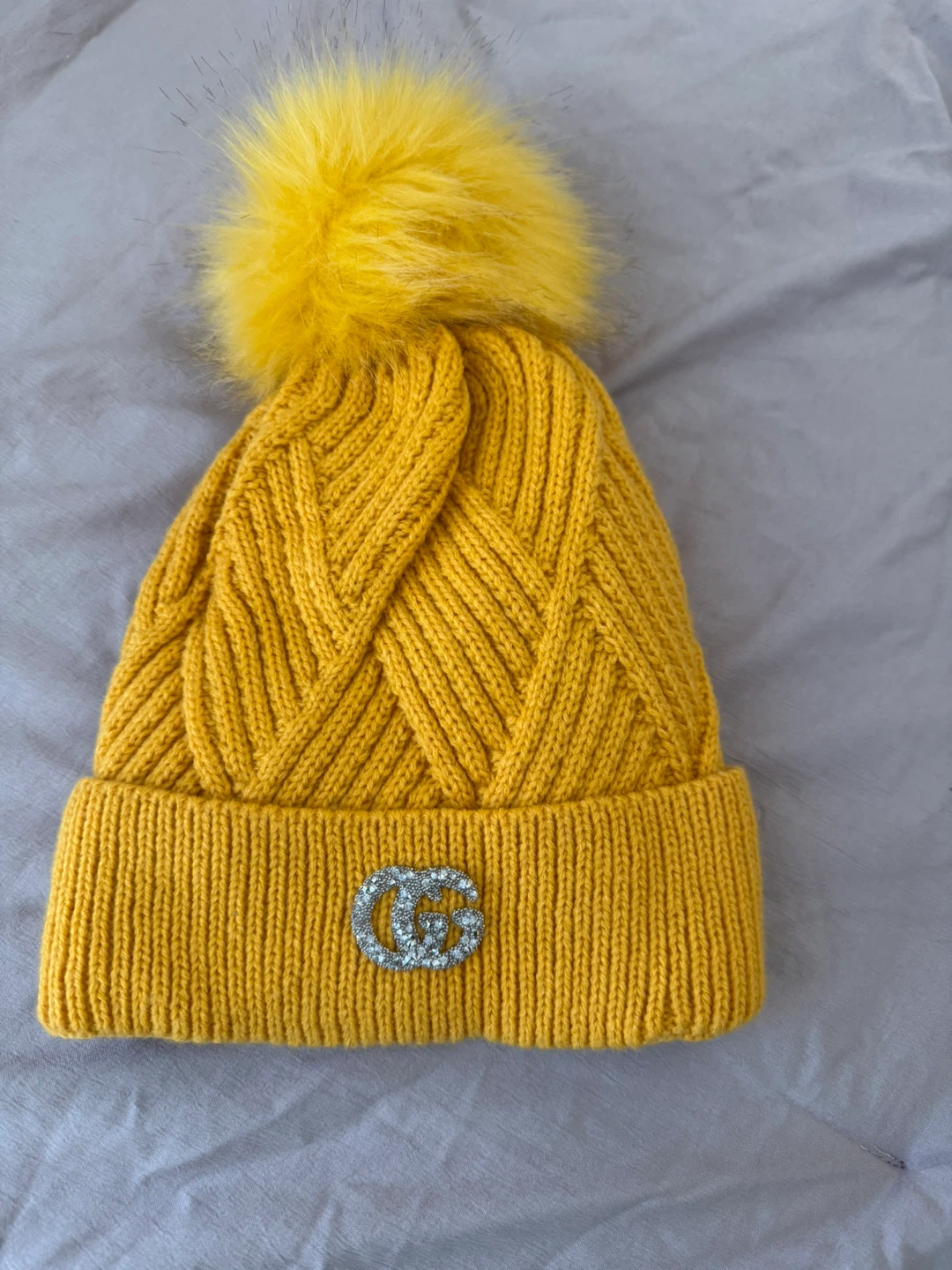 Yellow Beanie with Pom Pom