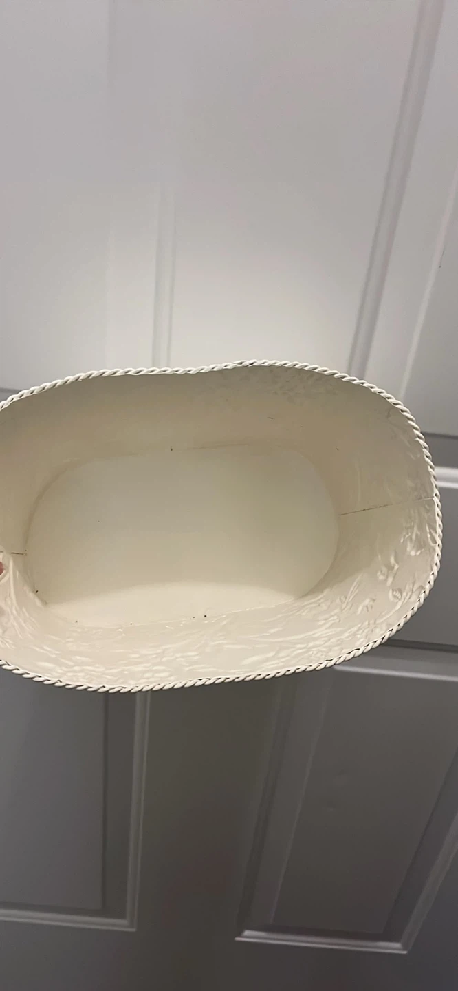 Floral Patterned White Planter - photo 3