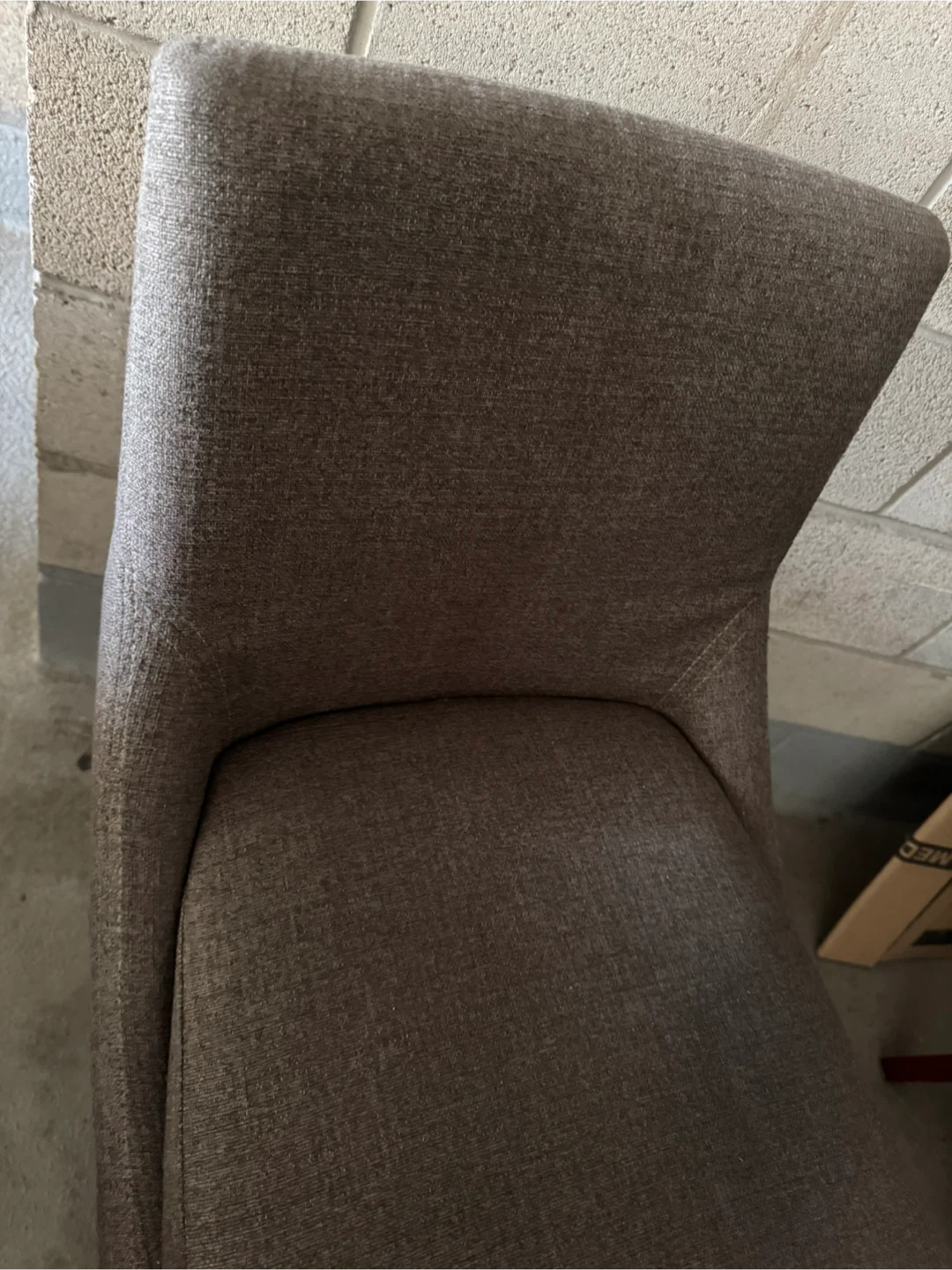 Set of 3 Gray Upholstered Swivel Counter Stools - photo 4