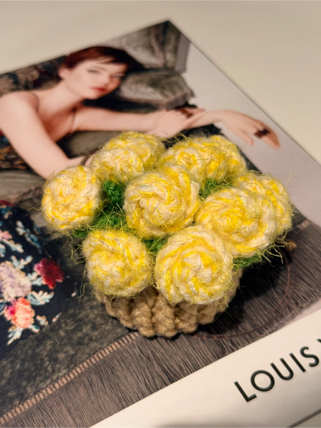 Handmade crochet rose cup coaster - photo 2