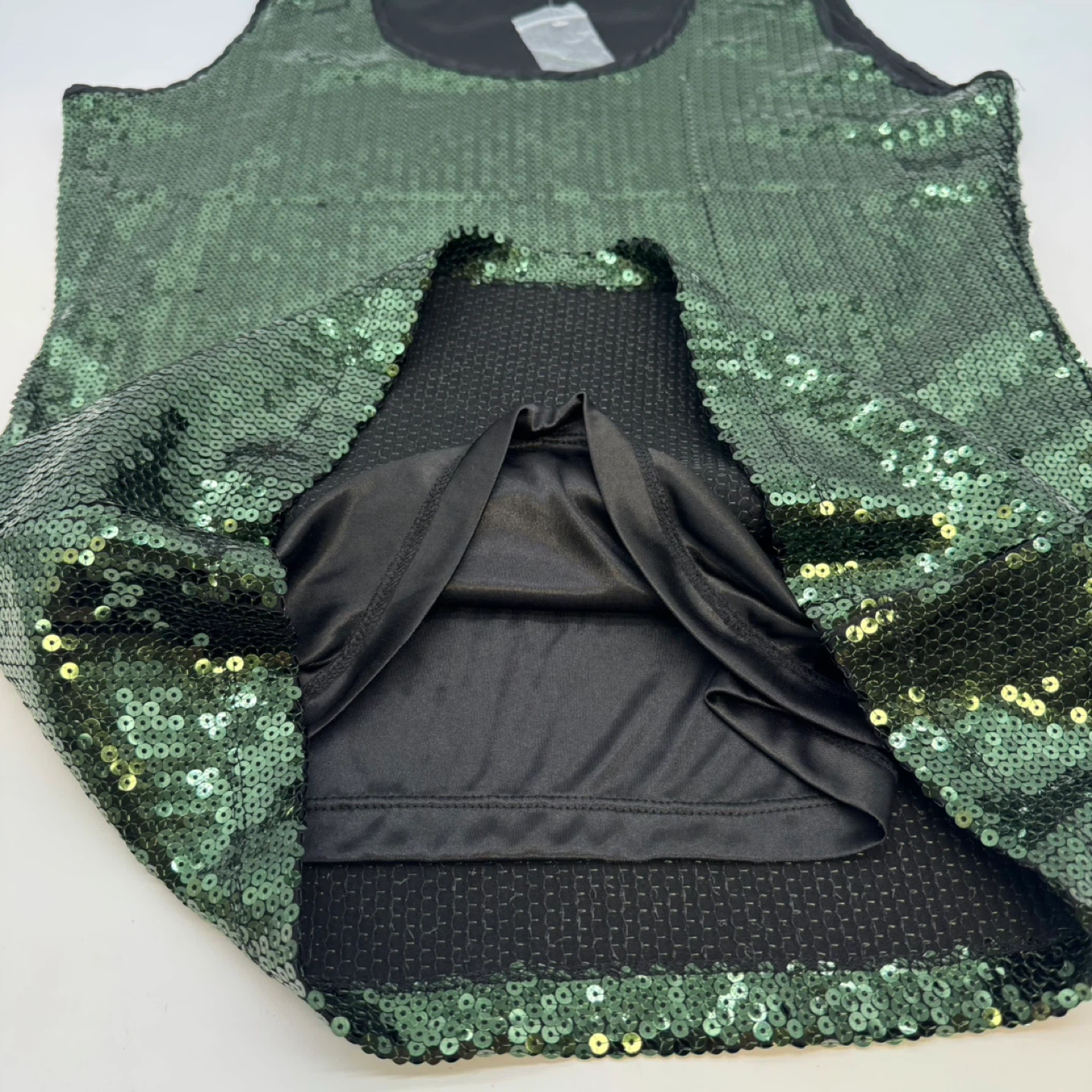 DS Lab Women Green Sequin Sleeveless Top Size L Like New - photo 5