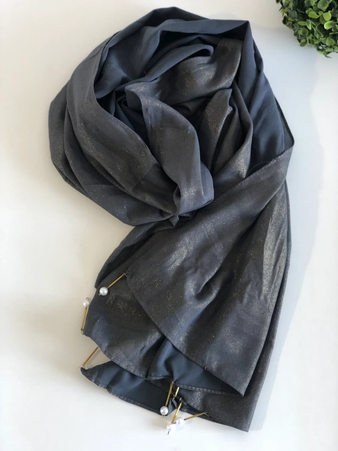 Grey shimmer Scarf/Hijab