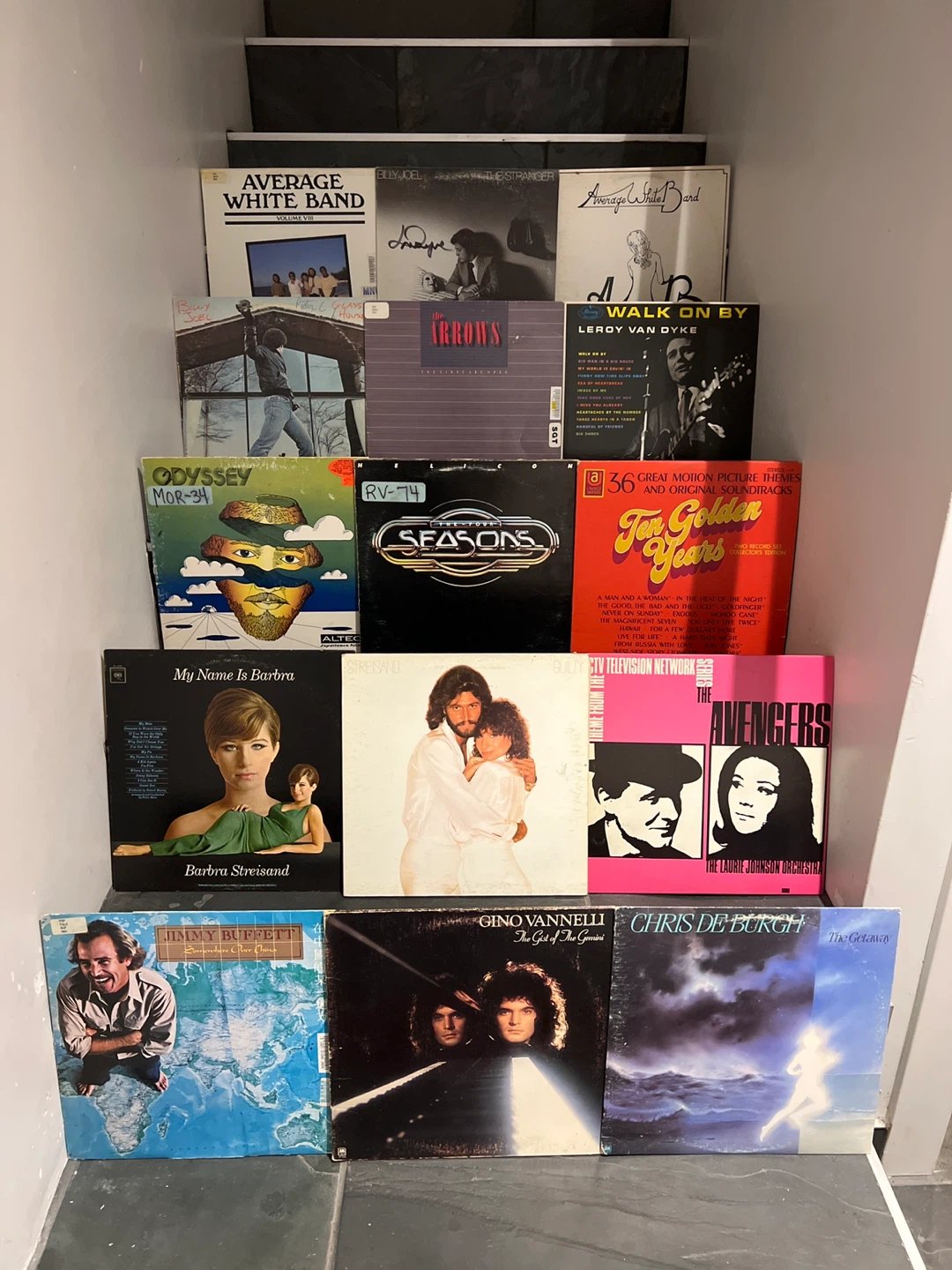Vintage Rock Vinyl Records - Assorted Artists