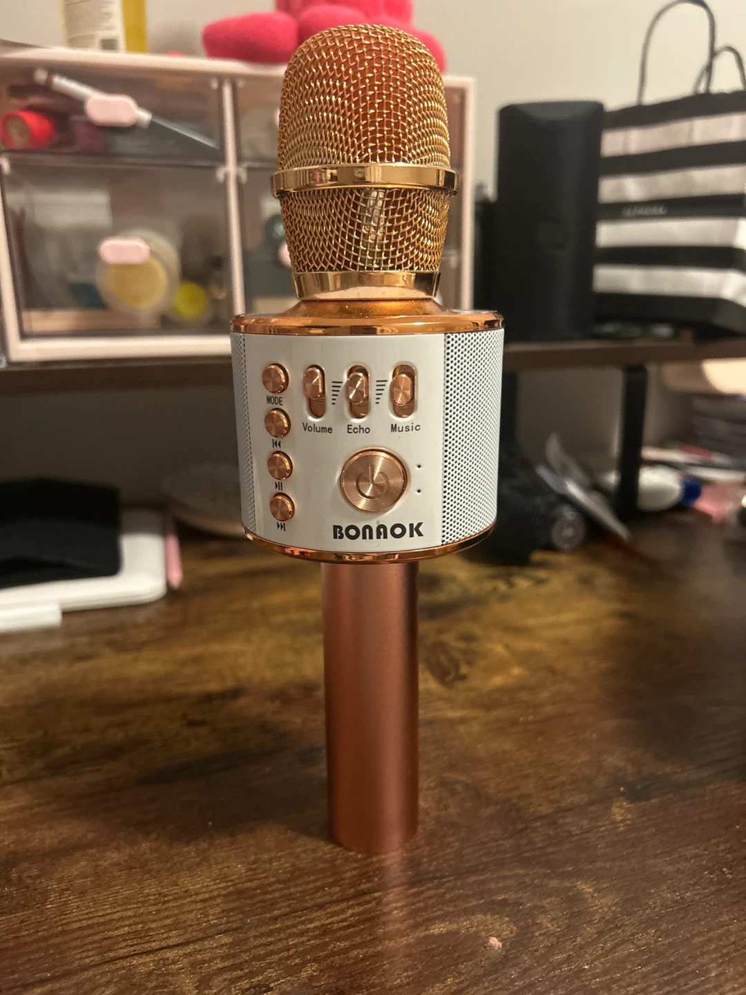 BONAOK Rose Gold Karaoke Microphone