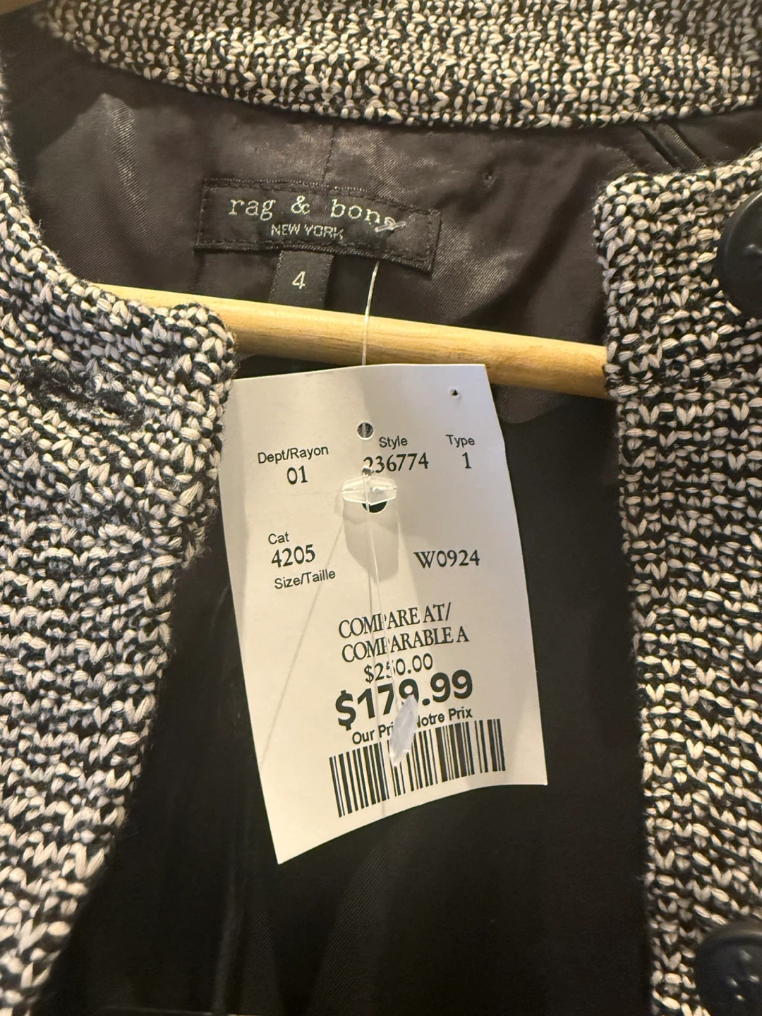 Rag & Bone New York Jacket - Size 4 - photo 2