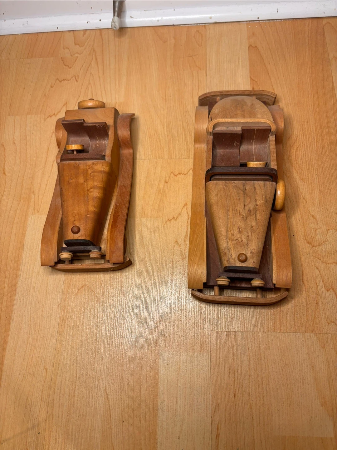 Handcrafted Wooden Vintage-Style Model Cars
