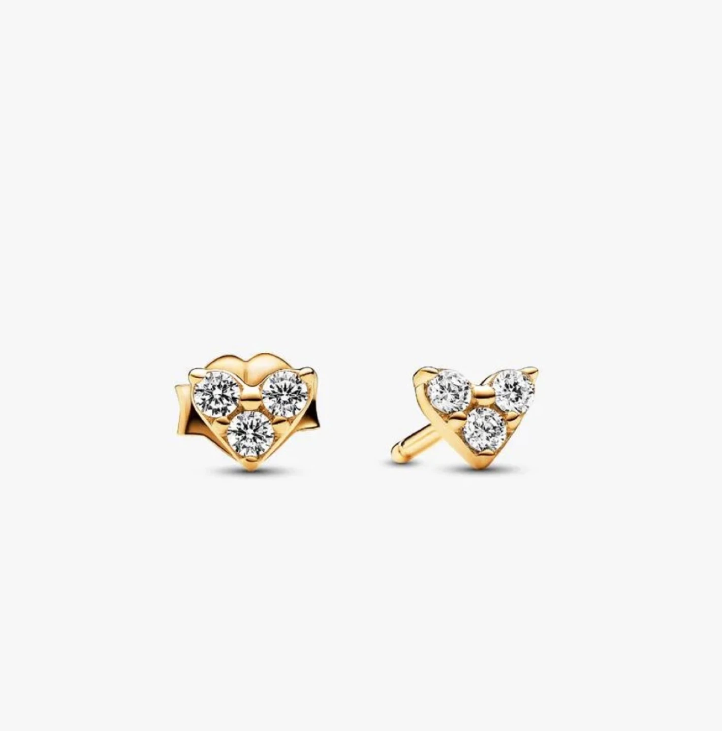 Pandora Triple Stone Heart Stud Earrings - photo 3