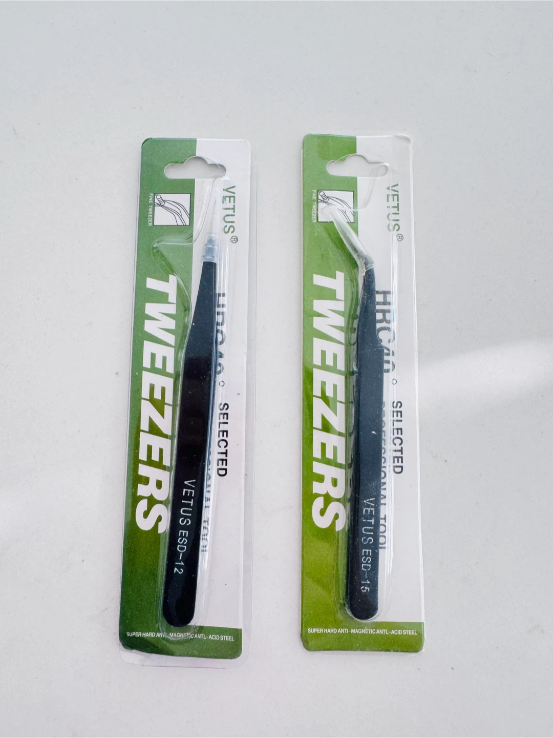 Vetus Fine Super Tweezers - ST-12 & ESD-15