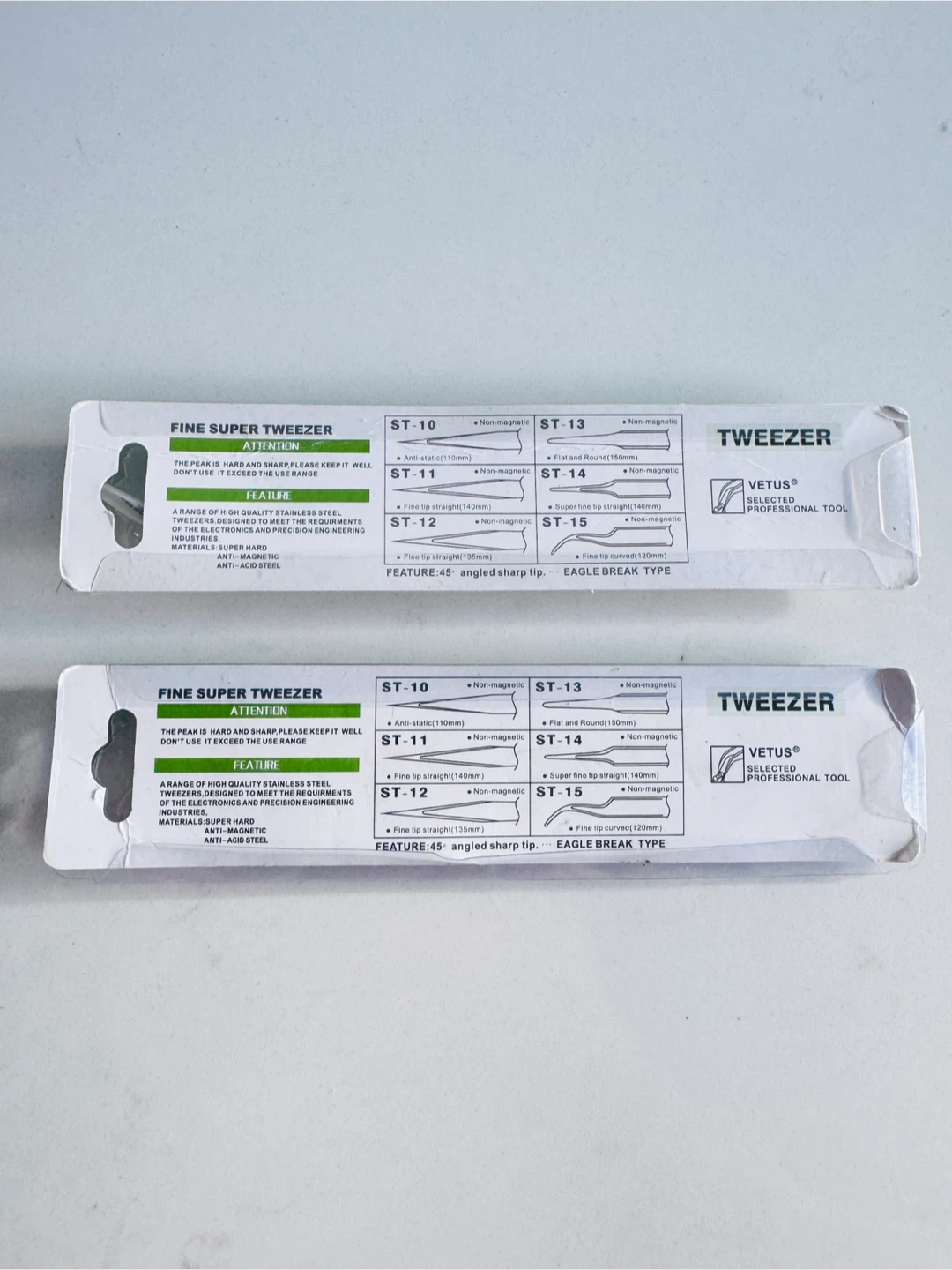 Vetus Fine Super Tweezers - ST-12 & ESD-15 - photo 3
