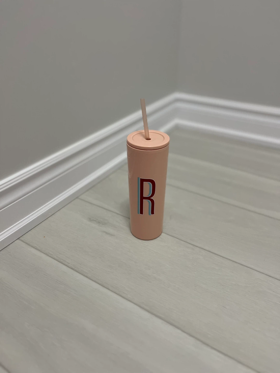 Pink Reusable “R” Cup with Straw