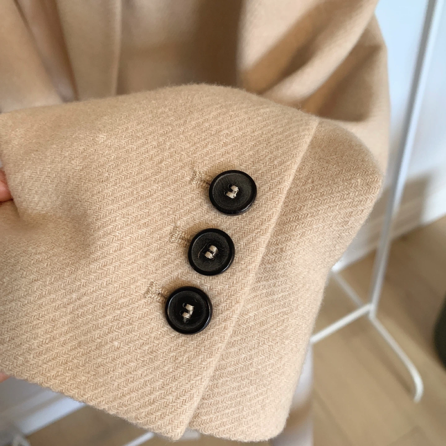 ZARA Long Oatmeal Coat Size S Elegant Work Casual - photo 4