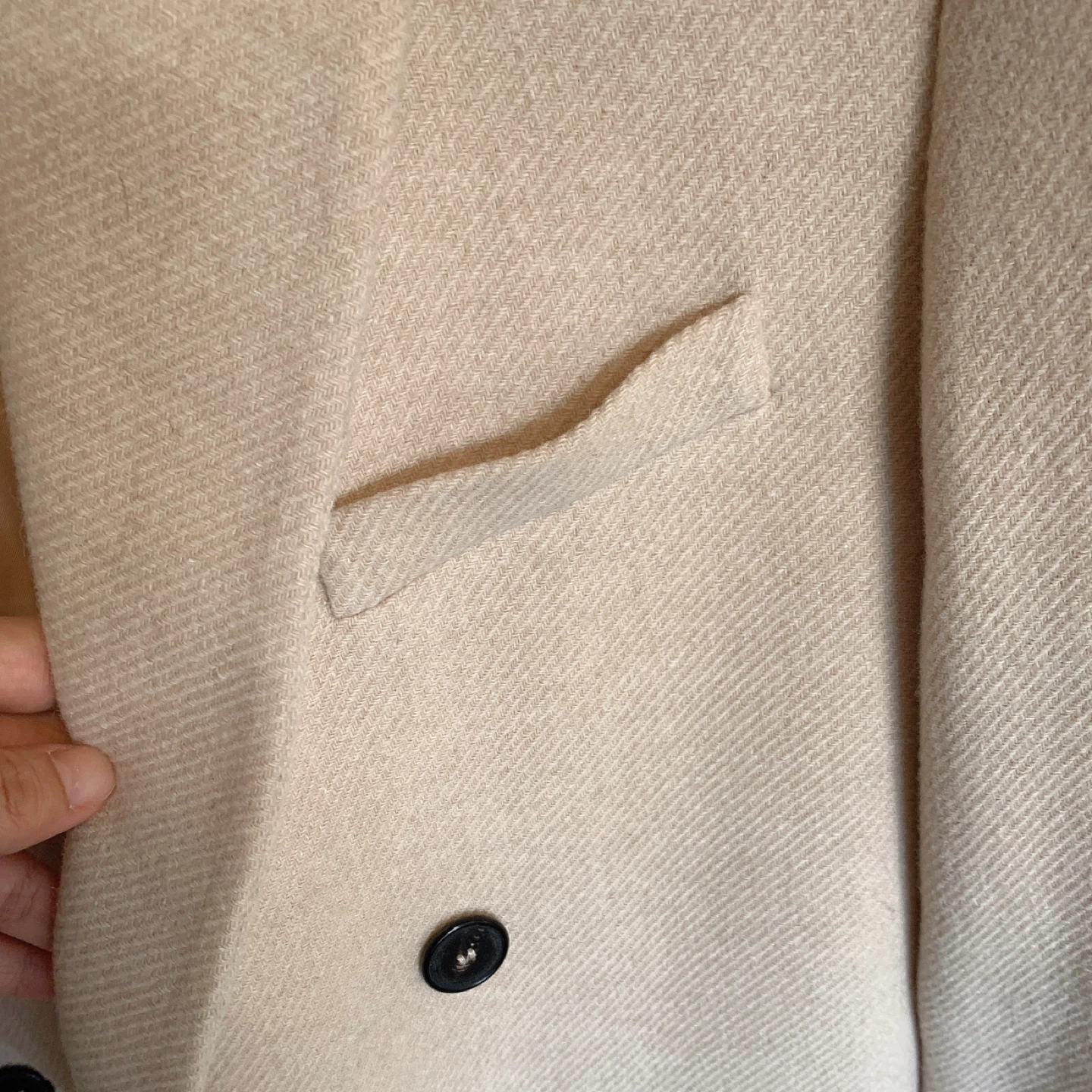 ZARA Long Oatmeal Coat Size S Elegant Work Casual - photo 5
