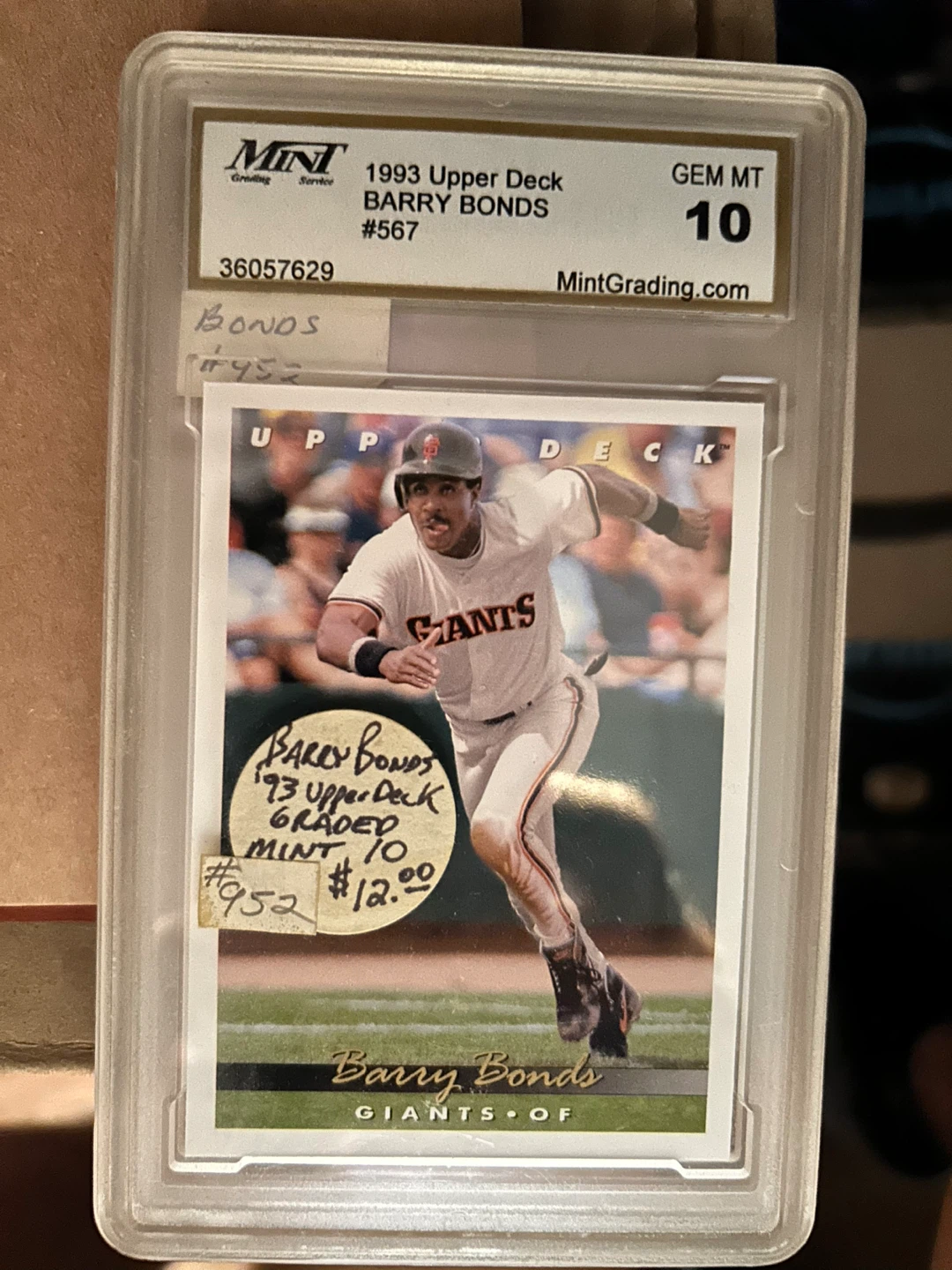 Barry Bonds Mint Graded Baseball Cards - photo 2