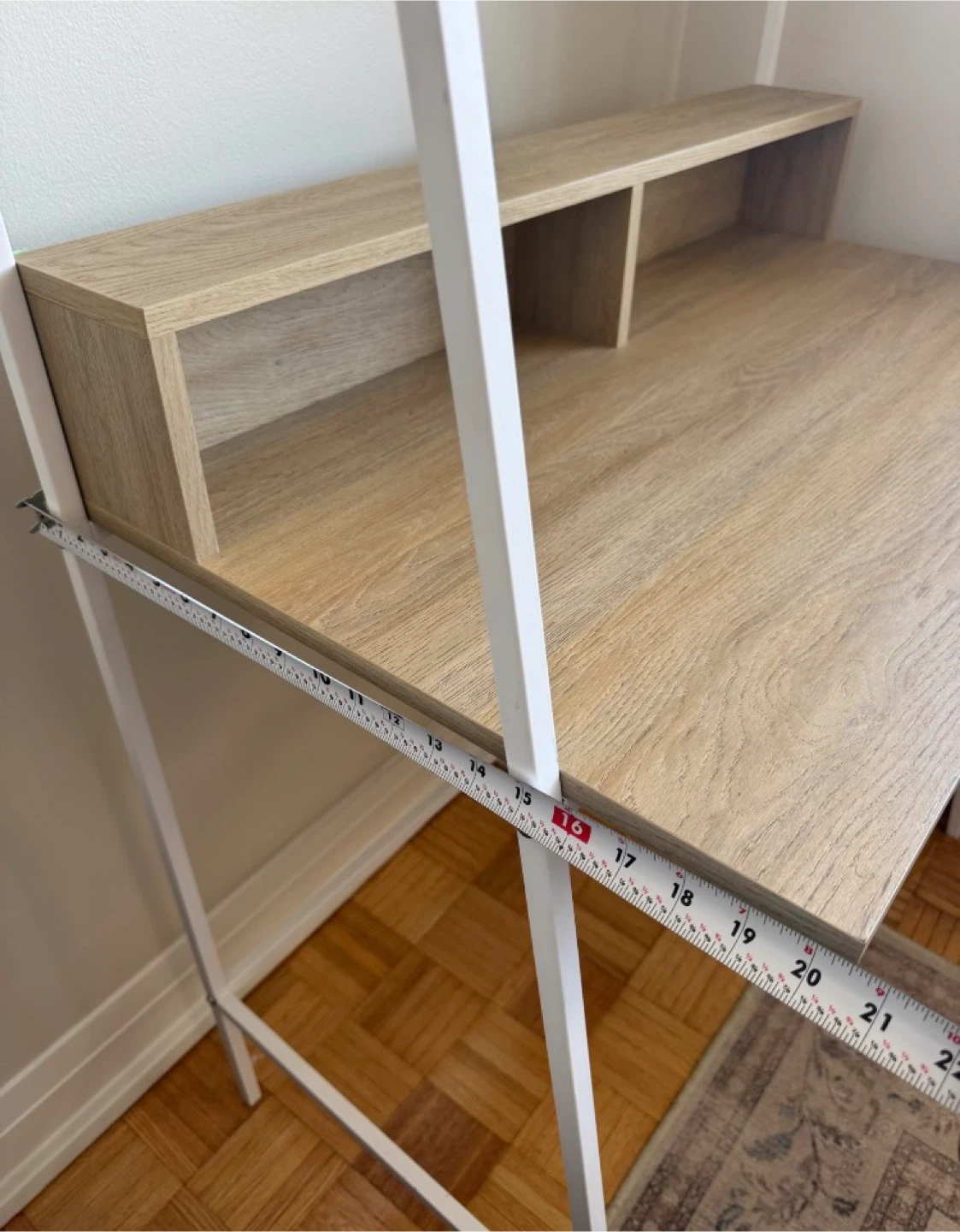 Light Wood & White Ladder Desk - photo 4