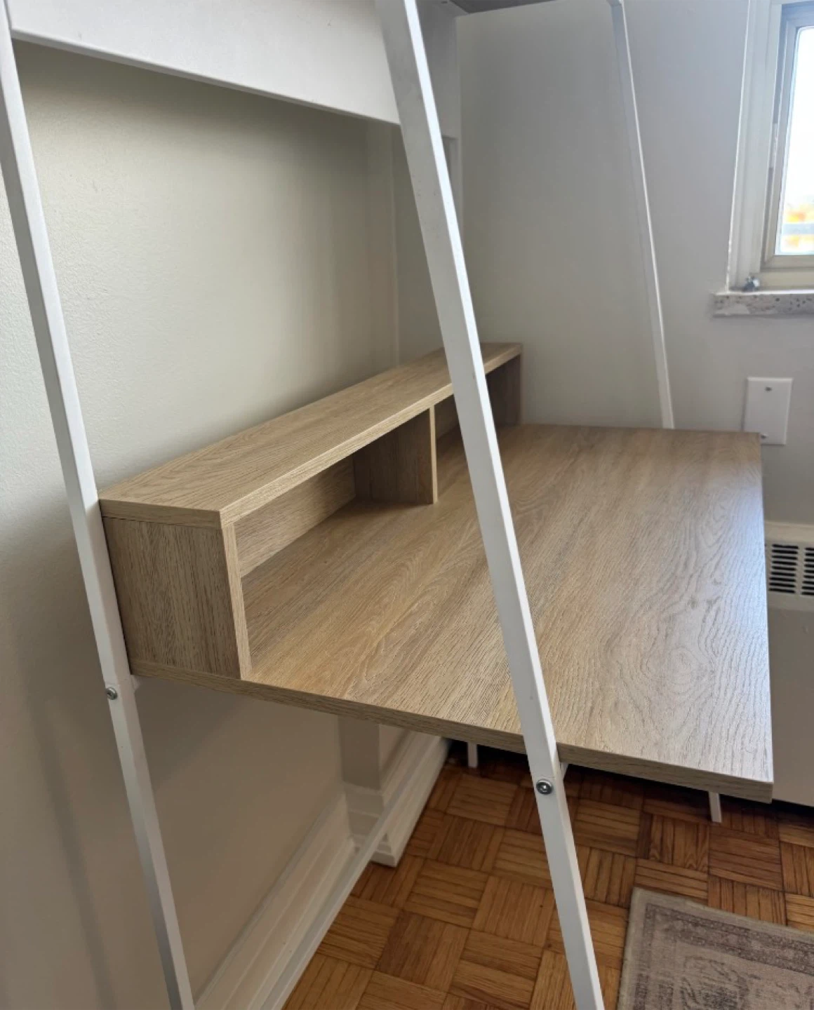 Light Wood & White Ladder Desk - photo 2